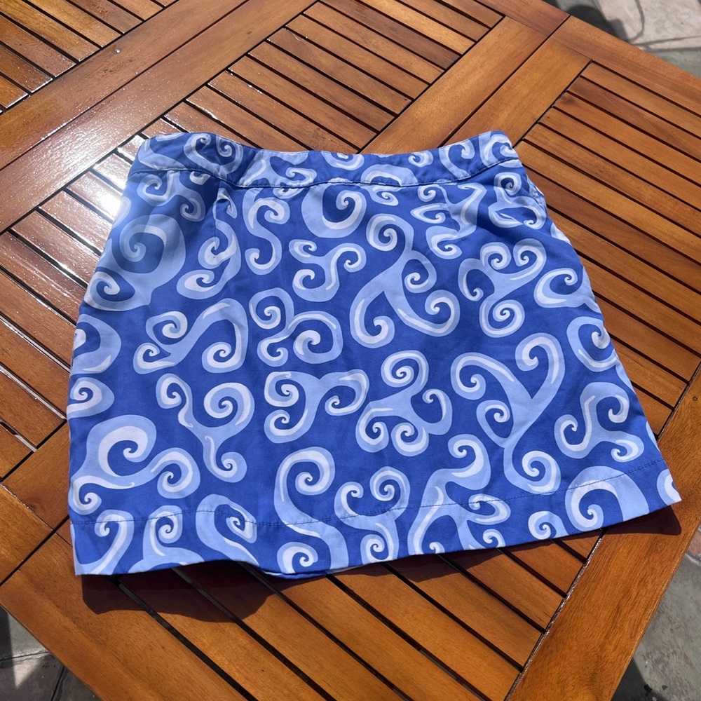 Blue Swirl Pattern Skirt